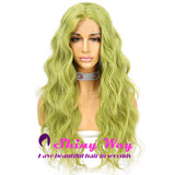New Bright Colour Long Curly Lace Wig - Shiny Way Wigs Sydney NSW