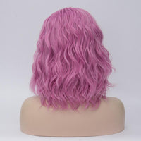 Light pink middle part medium curly costume wig - Shiny Way Wigs Adelaide SA