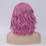 Light pink middle part medium curly costume wig - Shiny Way Wigs Adelaide SA