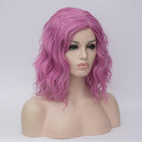 Light pink middle part medium curly wig - Shiny Way Wigs Adelaide SA