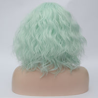 Natural mint medium length curly wig by Shiny Way Wigs Melbourne VIC