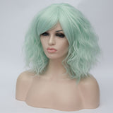 Natural mint medium length curly wig by Shiny Way Wigs Melbourne VIC