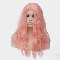 Light pink long curly wig without fringe at Shiny Way Wigs Brisbane QLD Australia