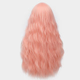 Baby pink long curly wig without fringe by Shiny Way Wigs Sydney NSW