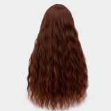 Natural red brown long curly wig by Shiny Way Wigs Sydney NSW