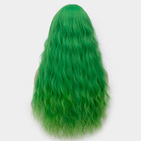 Dark green long curly wig with full fringe by Shiny Way Wigs Adelaide 