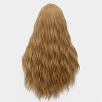 Wheat blonde long curly wig no fringe by Shiny Way Wigs Sydney NSW
