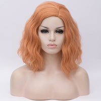 Natural orange medium length curly wig by Shiny Way Wigs Perth WA