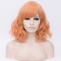 Natural orange medium length curly wig by Shiny Way Wigs Sydney NSW