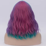 Multi color medium curly side fringe wig by Shiny Way Wigs Adelaide SA