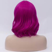Dark purple short wavy costume party wig by Shiny Way Wigs Adelaide SA