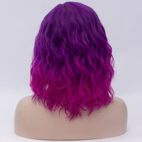 Fade purple medium length curly wig by Shiny Way Wigs Melbourne VIC