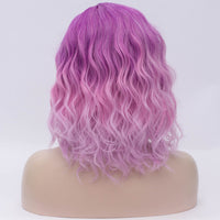 Fade purple medium length curly wig by Shiny Way Wigs Perth WA