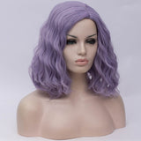 Natural purple medium curly middle part wig by Shiny Way Wigs Melbourne VIC