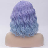 Natural fade purple short curly wig by Shiny Way Wigs Sydney