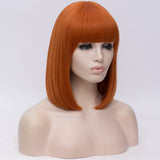 Natural orange full fringe medium bob wig by Shiny Way Wigs Perth WA