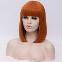 Natural orange full fringe medium bob wig by Shiny Way Wigs Perth WA