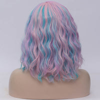 Multi purple medium length curly wig by Shiny Way Wigs Sydney NSW