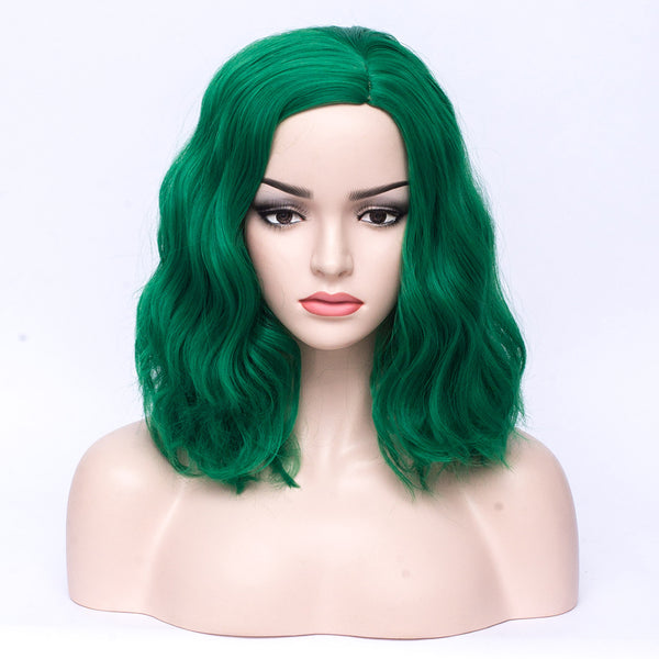 Dark green middle part short costume wig by Shiny Way Wigs Adelaide SA