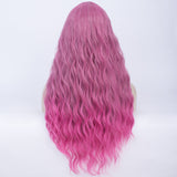 Natural fade pink long curly wig by Shiny Way Wigs Melbourne VIC