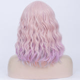 Ice pink short costume curly wig by Shiny Way Wigs Brisbane QLD
