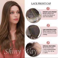 New Super Natural Light Brown Long Lace Front Wig - Shiny Way Wigs NSW
