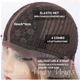 Dark Roots Ash Blonde Short Lace Front Wig - Shiny Way Wigs Sydney NSW