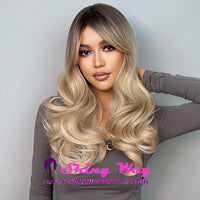 Super natural ash blonde curly fashion wig by Shiny Way Wigs Brisbane