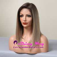 New Ash Blonde Long Straight Lace Front Wig - Shiny Way Wigs Perth WA