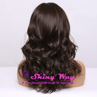 Super natural dark brown long curly wig by Shiny Way Wigs Adelaide SA