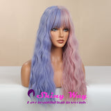 Super natural half pink half purple wig by Shiny Way Wigs Adelaide SA
