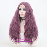 Dark Purple Long Curly Lace Front Wig - Shiny Way Wigs Adelaide