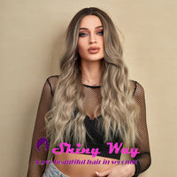 Best selling ash blonde long curly wigs by Shiny Way Wigs Adelaide SA