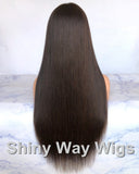 Long Dark Brown Virgin Human Hair Lace Wig - Shiny Way Wigs Sydney AU