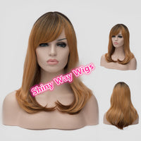 Dark roots long wavy fashion wig by Shiny Way Wigs Perth WA