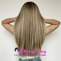 Best selling fashion ash blonde long wig by Shiny Way Wigs Sydney
