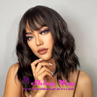 Best selling dark brown curly wig by Shiny Way Wigs Melbourne VIC