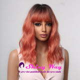 Best selling dark roots natural orange long wig Shiny Way Wigs Sydney