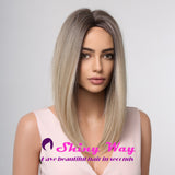Best selling dark roots light blonde long wig Shiny Way Wigs Adelaide 