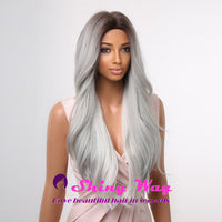 Best selling silver white long wavy wig Shiny Way Wigs Melbourne VIC