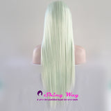 Natural Mint Long Silk Straight Lace Front Wigs - Shiny Way Wigs Perth