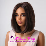 Best selling natural brown short bob wig by Shiny Way Wigs Melbourne 