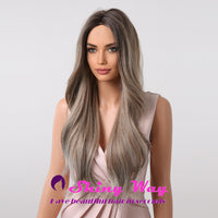 Best selling ash blonde long wavy fashion wig Shiny Way Wigs Perth WA