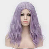 Light purple long curly wig middle part at Shiny Way Perth WA