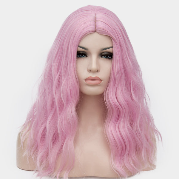 Light purple long curly wig middle part at Shiny Way Wigs Brisbane QLD