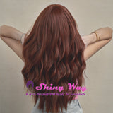 Burgundy red long curly fashion wig by Shiny Way Wigs Melbourne VIC