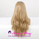 Natural Honey Blonde Long Wavy Lace Front Wig - Shiny Way Wigs Sydney