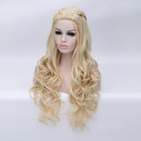 Honey blonde long curly with braids costume wig by Shiny Way Wigs Sydney