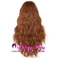 New Light Brown Long Curly Lace Wig - Shiny Way Wigs Brisbane QLD
