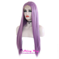 Light Purple Long Silk Straight Lace Wigs - Shiny Way Wigs Melbourne 